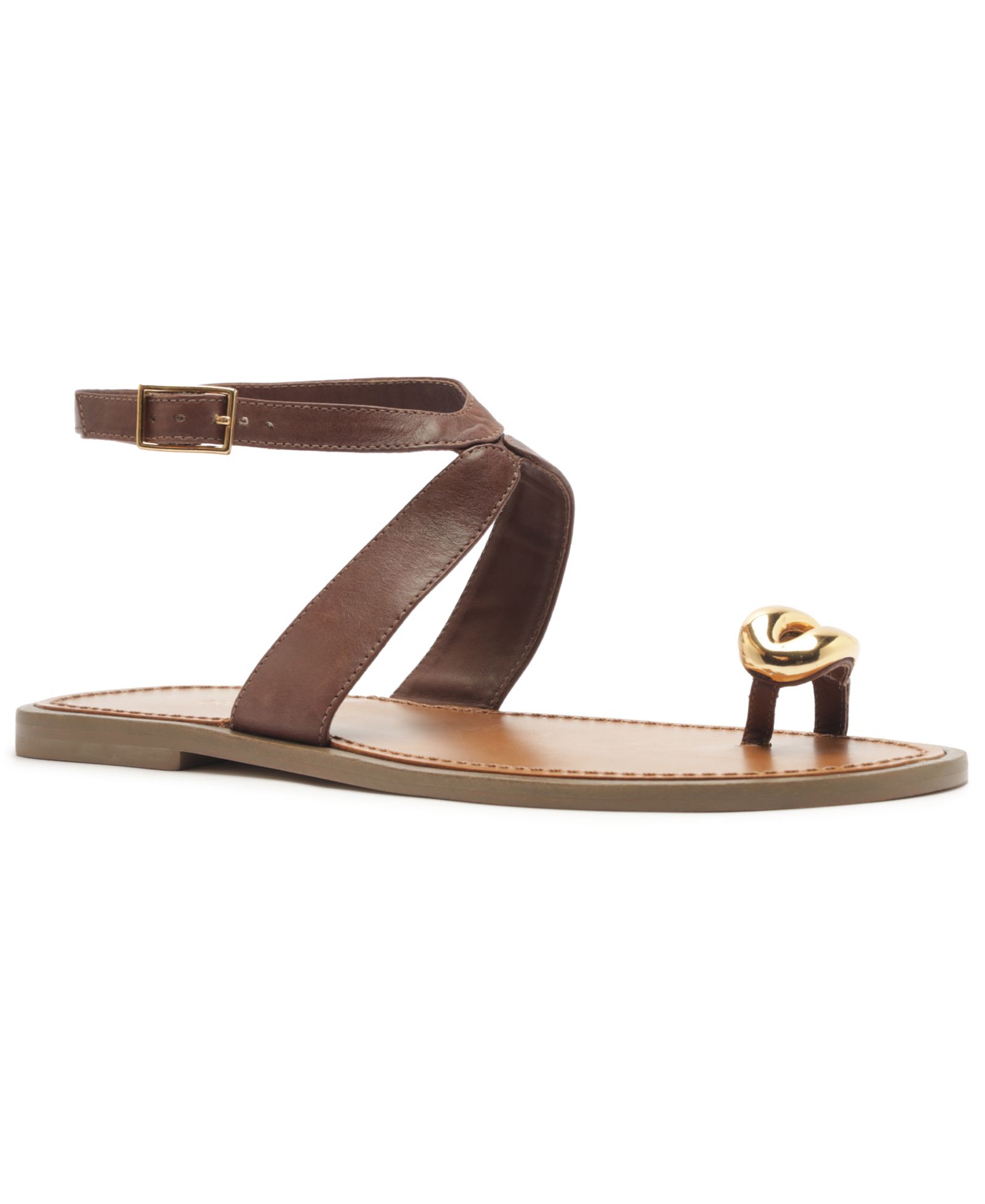 Arezzo Women's Kendall Round Toe Flat Sandals