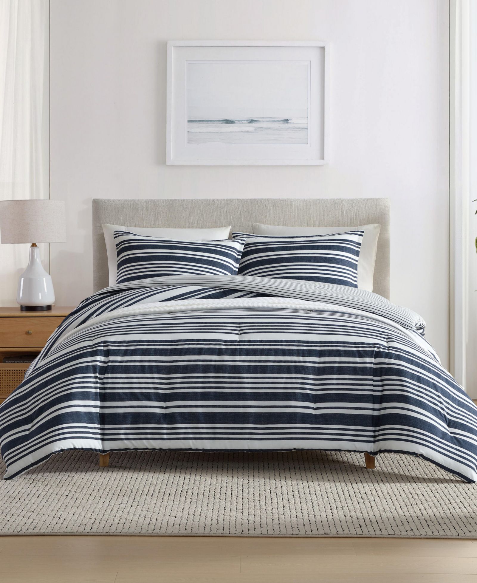 Комплект постельного белья Nautica Coastline Stripe 3-Pc. Comforter Set, King