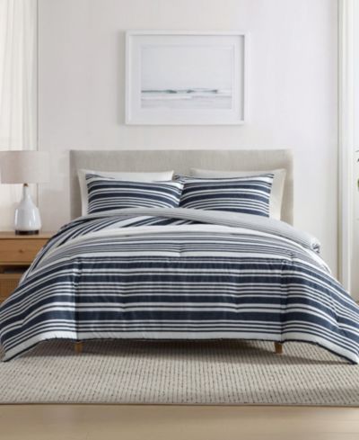 Nautica Coastline Stripe 3-Pc. Comforter Set, King