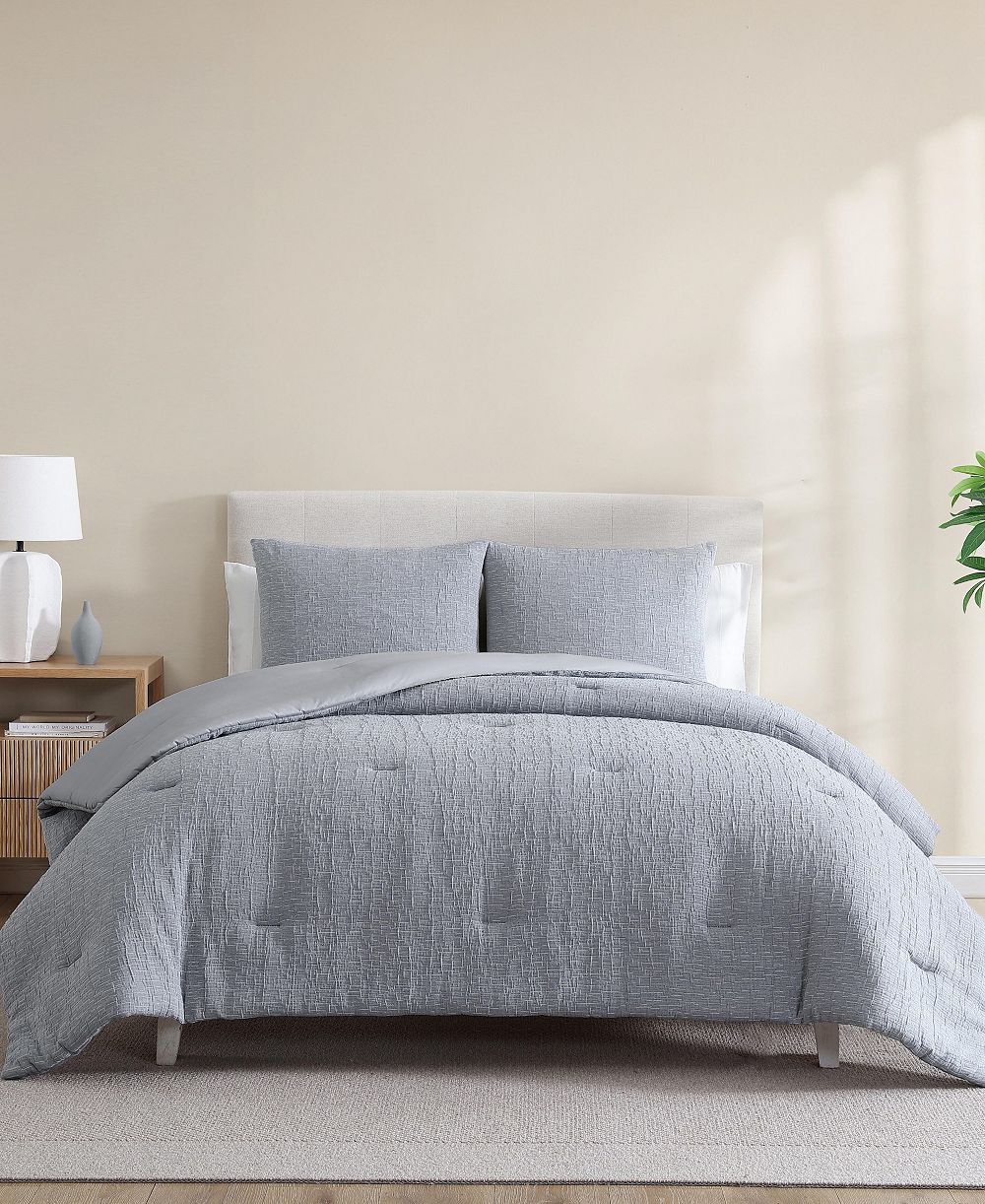 Nautica Nautical Stitch Chambray 3-Pc. Comforter Set, Full/Queen покрывало Nautica