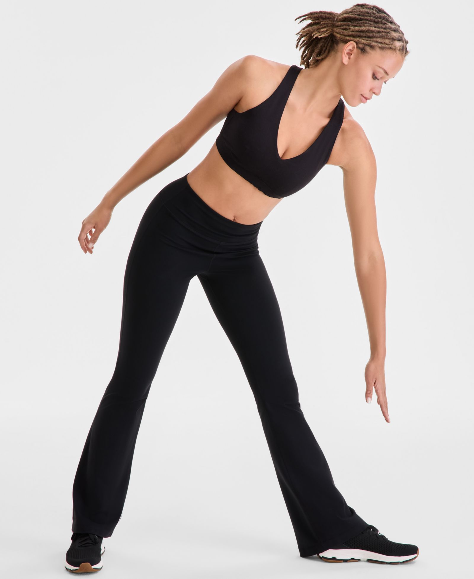 ID Ideology Women's Studio High Rise Flare Leggings Tall, Macy's Exclusive