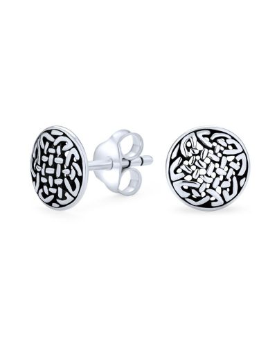 Bling Jewelry серьги-гвоздики с кельтским узлом, оксидированное серебро