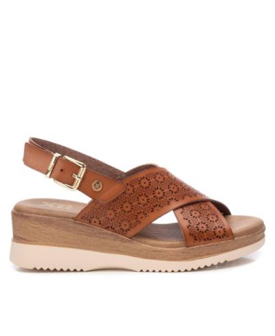XTI Women's Criss Cross Wedge Sandals