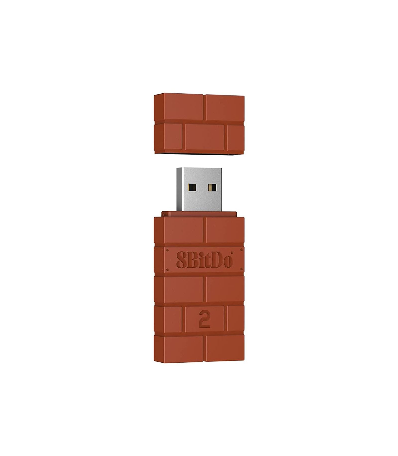 Беспроводной USB-адаптер 8Bitdo для Switch, Windows, Mac и Raspberry Pi — работает с контроллерами Xbox и PS5, коричневый