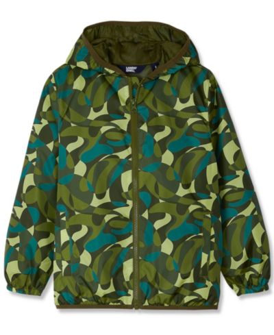 Lands' End Детская водонепроницаемая куртка с капюшоном, Packable