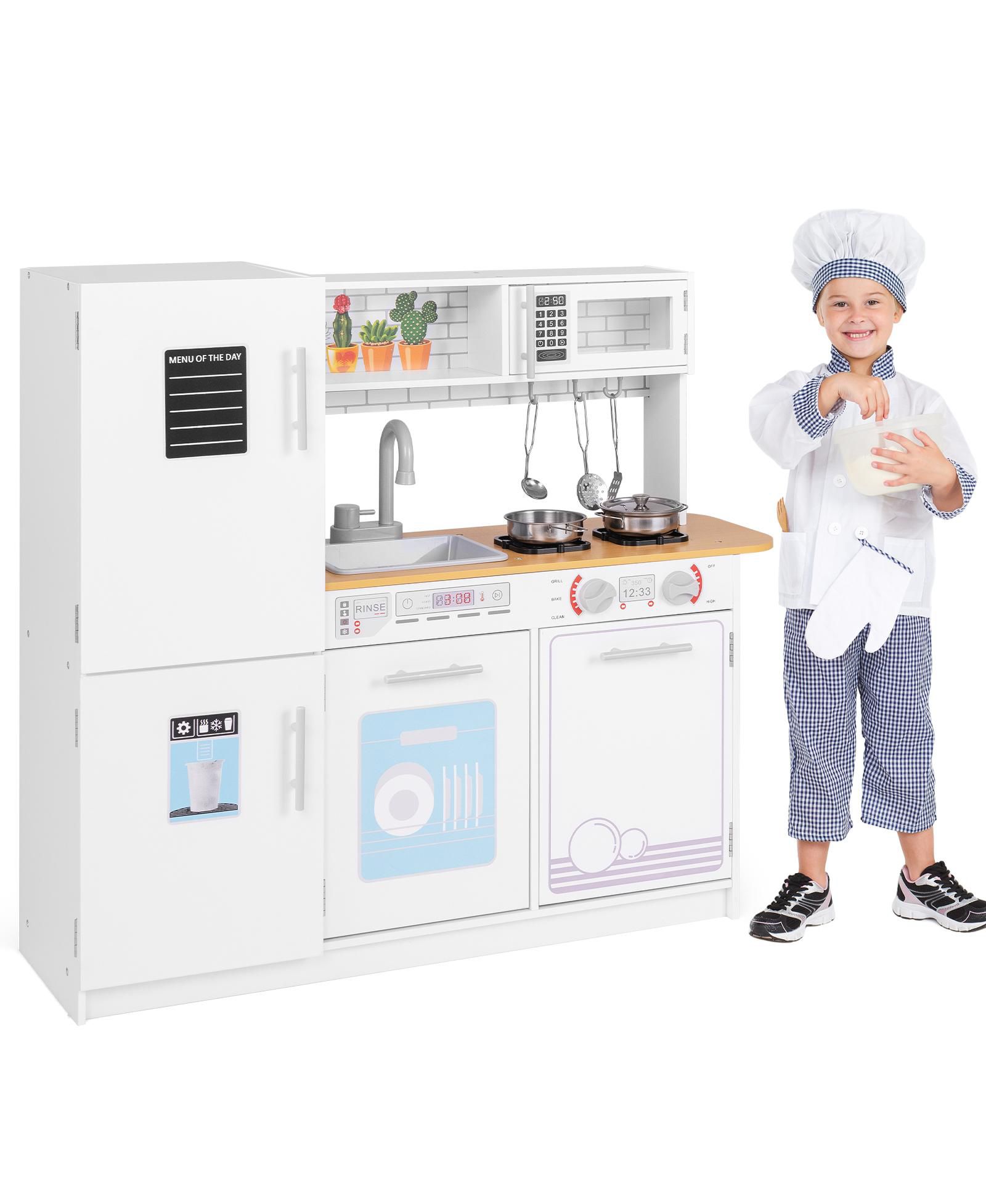 Игрушечная кухня для детей Slickblue Pretend Play Kitchen Toy with Stove for Boys and Girls Aged 3+