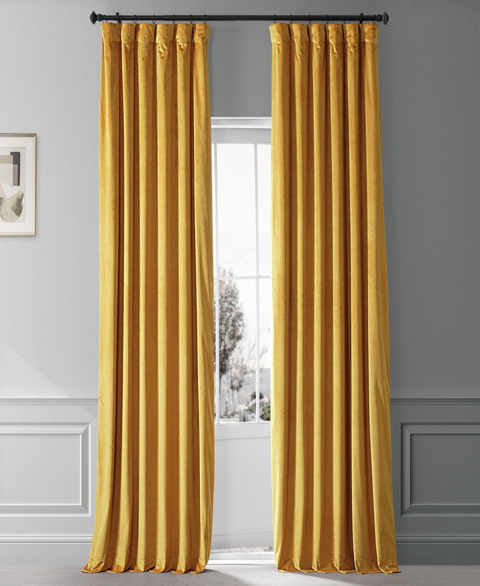 Half Price Drapes Signature Plush Velvet Hotel Blackout Curtain