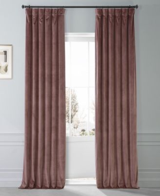 Шторы Half Price Drapes Rosehip Signature из плюшевого бархата, черные, блэкаут