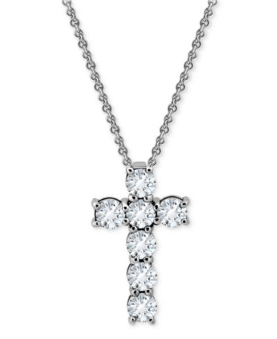 Подвеска Giani Bernini Round Cubic Zirconia Chunky Cross 16" + 2" extender