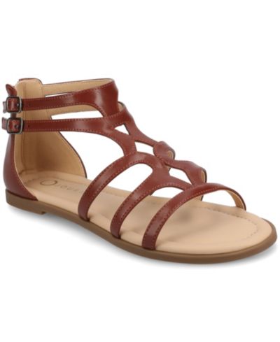 Женские сандалии Journee Collection Women's Genneva Zipper Flat Sandals