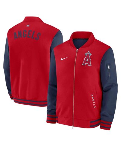 Мужская бомбер-куртка Nike Los Angeles Angels Authentic Collection, красно-синяя