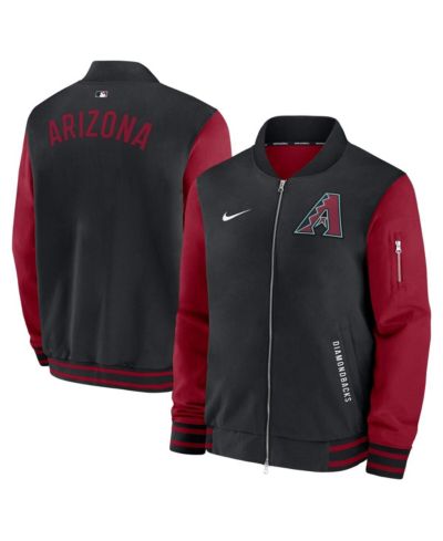 Nike Мужская бомбер-куртка Arizona Diamondbacks Authentic Collection, черная/красная