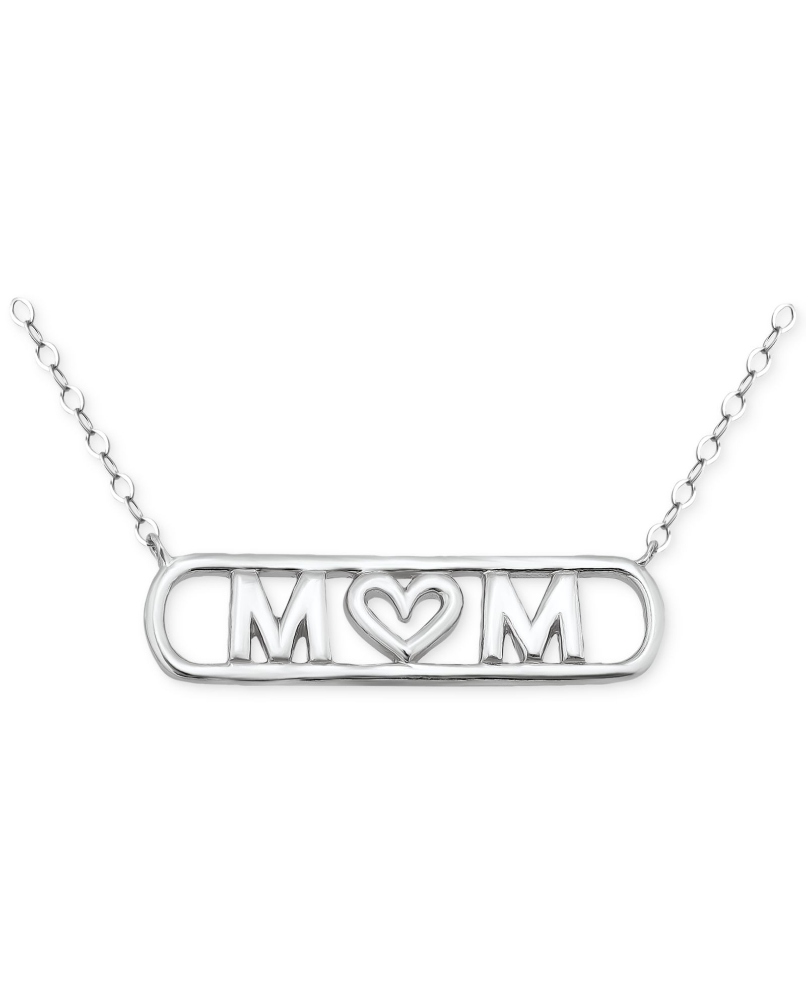Giani Bernini MOM Heart Pendant Necklace in 18k Gold-Plated Sterling Silver (also in Sterling Silver), 16" + 2" extender, Exclusively at Macy's