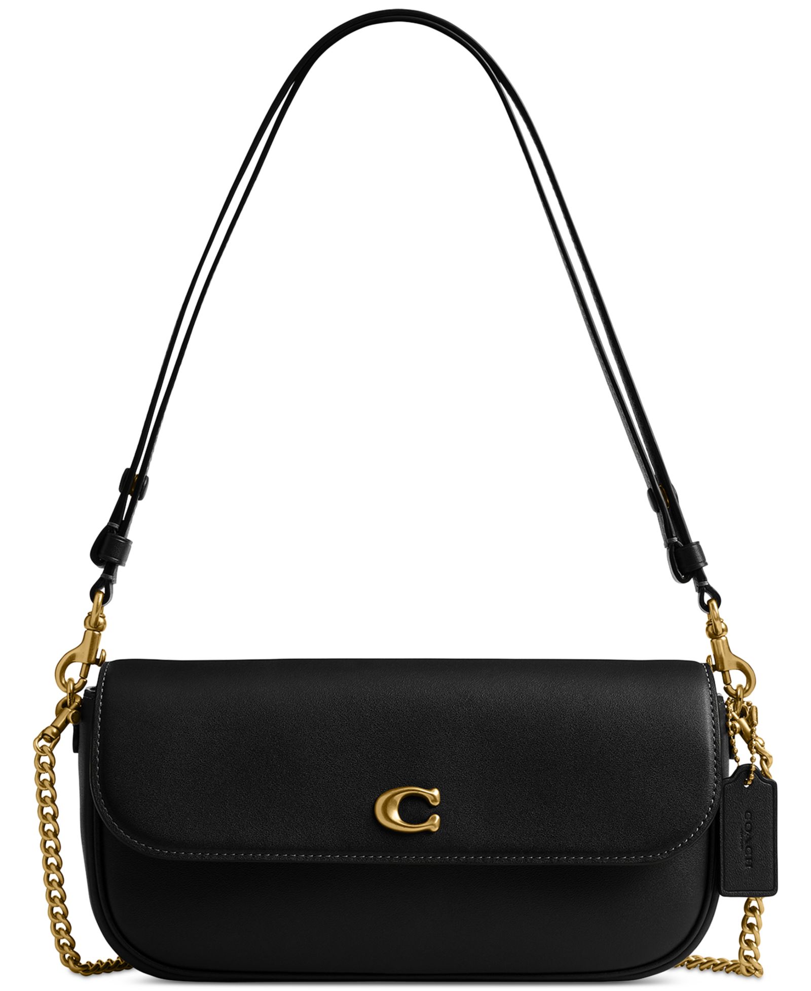COACH Brook Small Leather Flap Slim Shoulder Bag