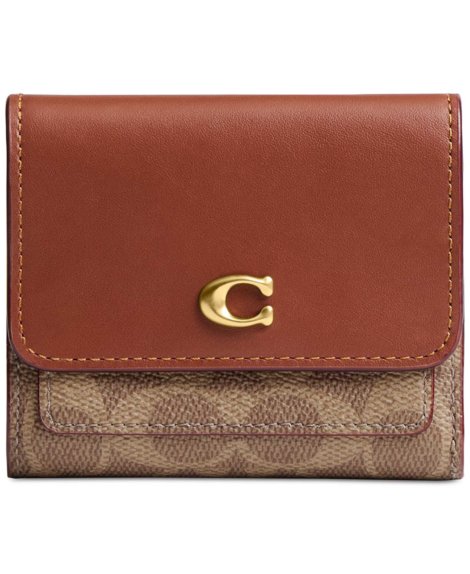 Кошелек COACH Mila Small Signature Canvas Flap