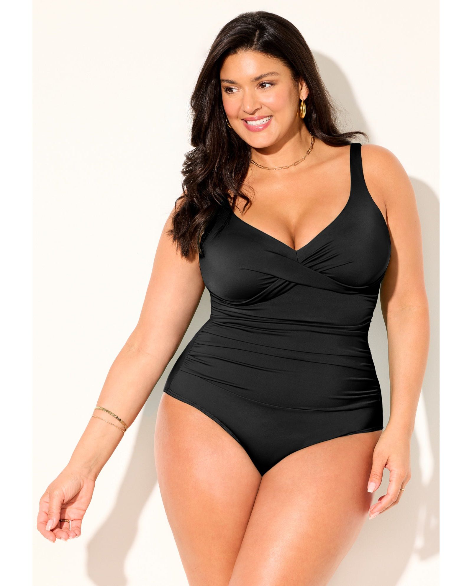 Swimsuits for All Women's V-Neck One Piece Swimsuit
