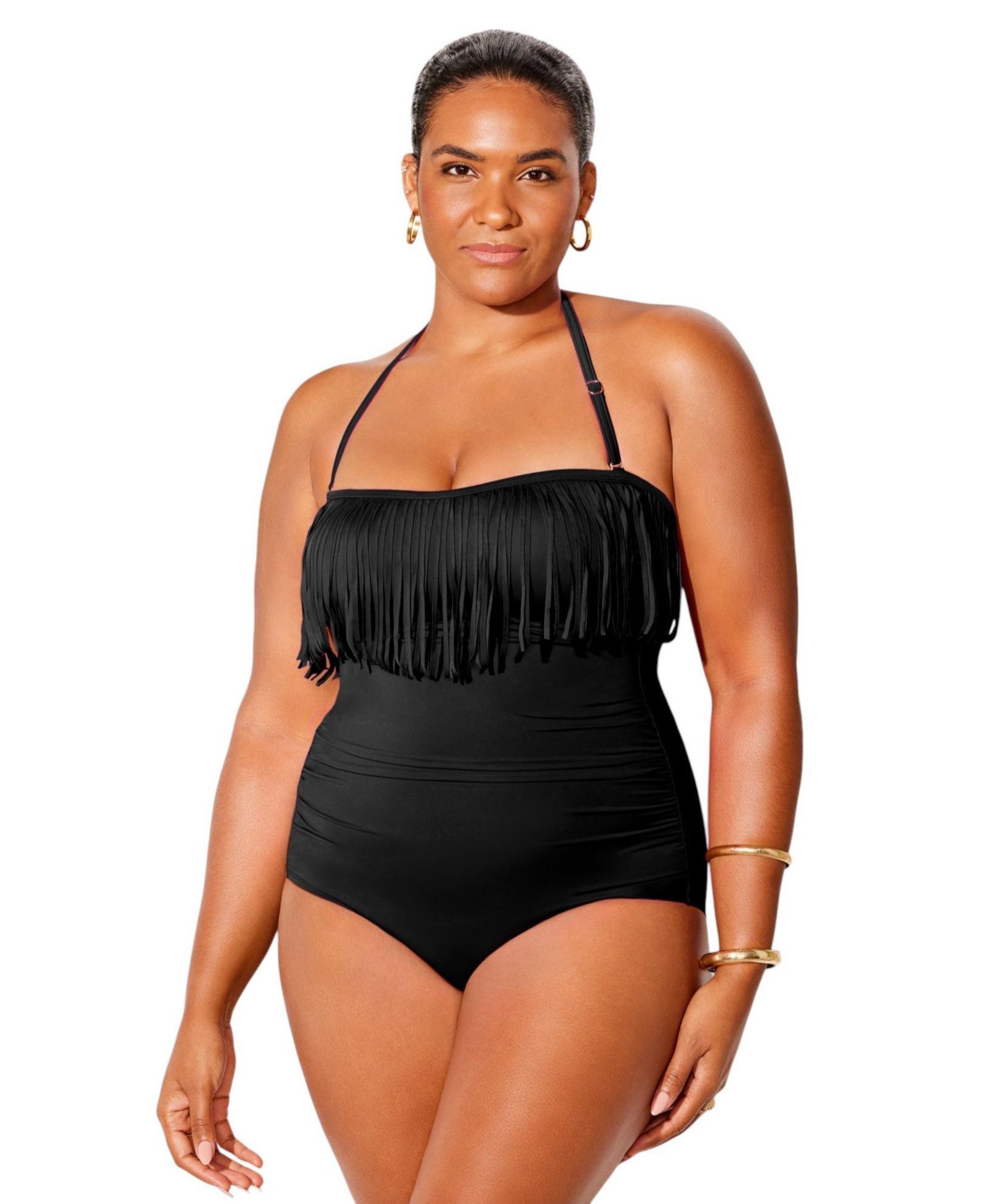Купальник Swimsuits for All Women's Fringe Bandeau One Piece