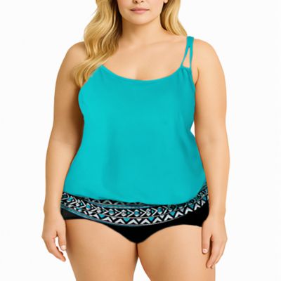 Женский топ-танкини Swimsuits for All Loop Strap Blouson