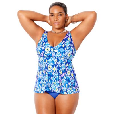 Танкини Swimsuits for All Women's V-Neck Flowy Top