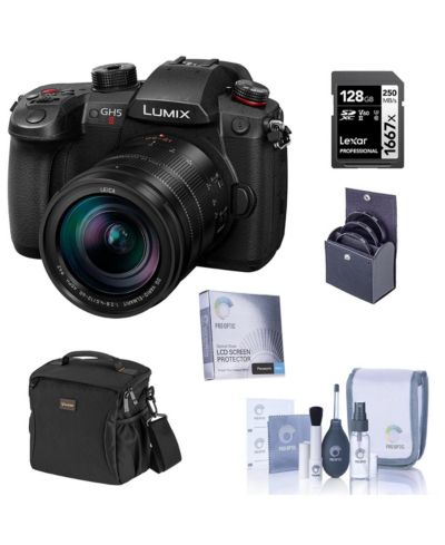 Panasonic LUMIX GH5II Camera w/12-60mm Lens, w/128GB Card, Filter Kit  Bag