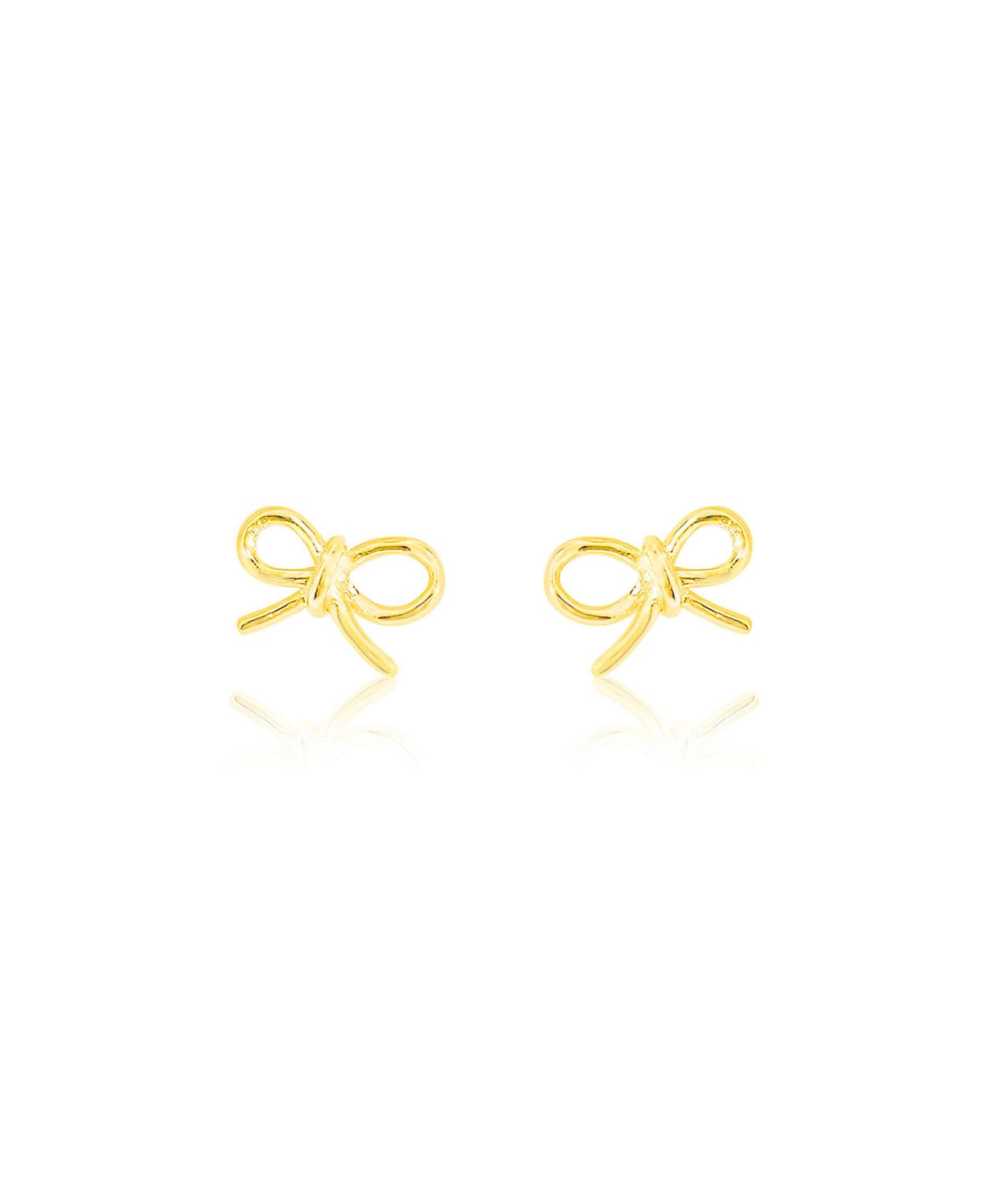Серьги-гвоздики Etoielle Yellow Gold Tone Wire Bow