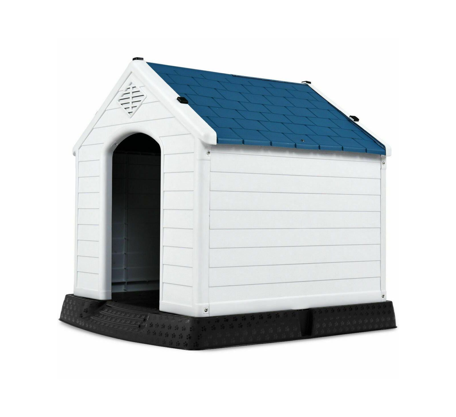 Dog House Made of Plastic with Ventilation System and Fastening Device