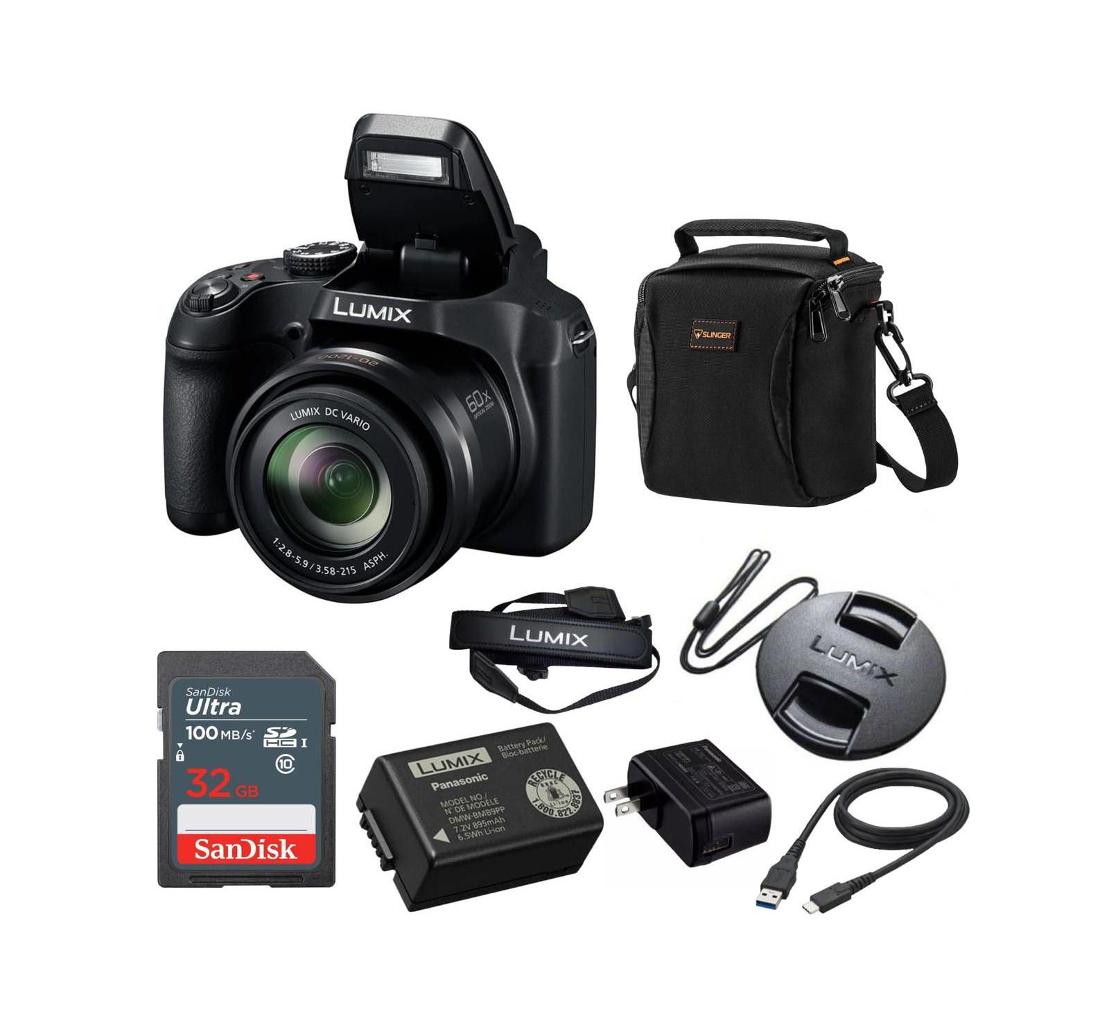 Panasonic LUMIX FZ80D Compact Camera with 20-1200mm Zoom Lens, Point and Shoot Digital Camera 4K Video and Photo Recording and Power Optical Image