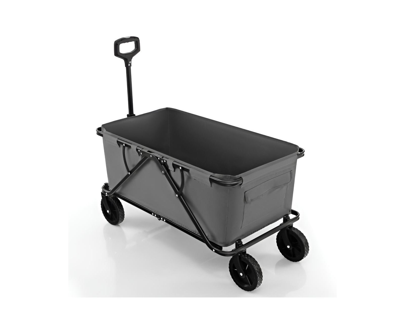 Collapsible Folding Wagon Cart with Adjustable Handle Heavy-Duty Utility Cart for Outdoor and Garden