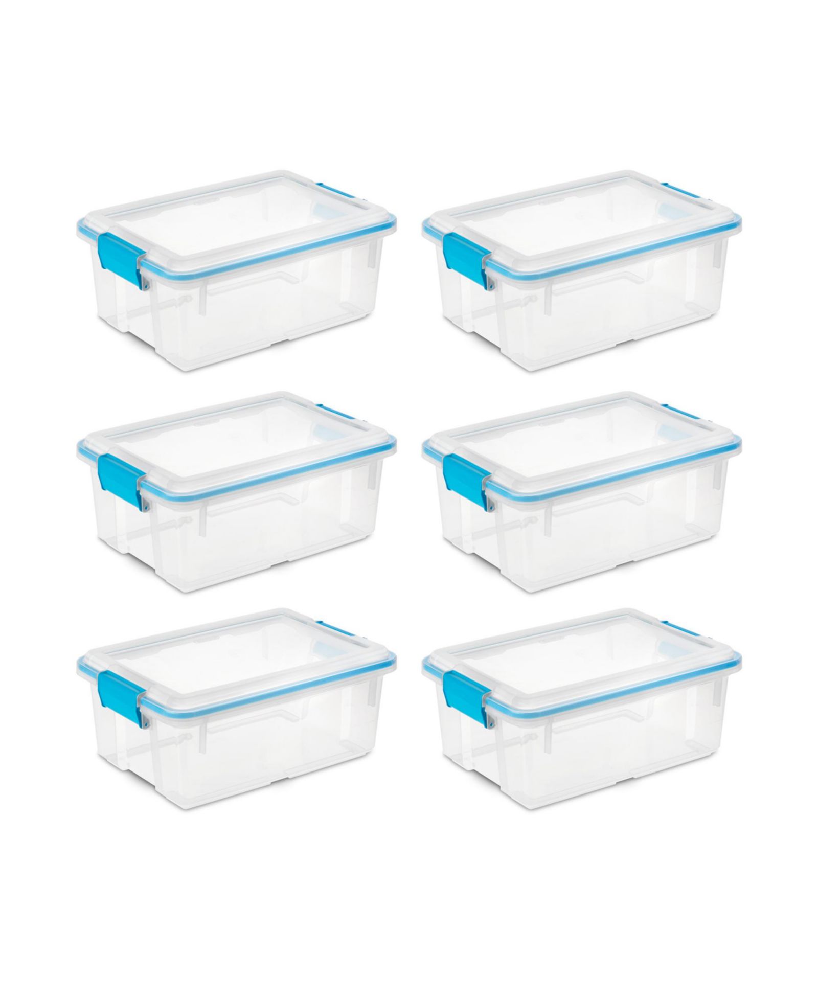 Sterilite Large 20 Qt Home Storage Container Tote with Latching Lids, (12 Pack)