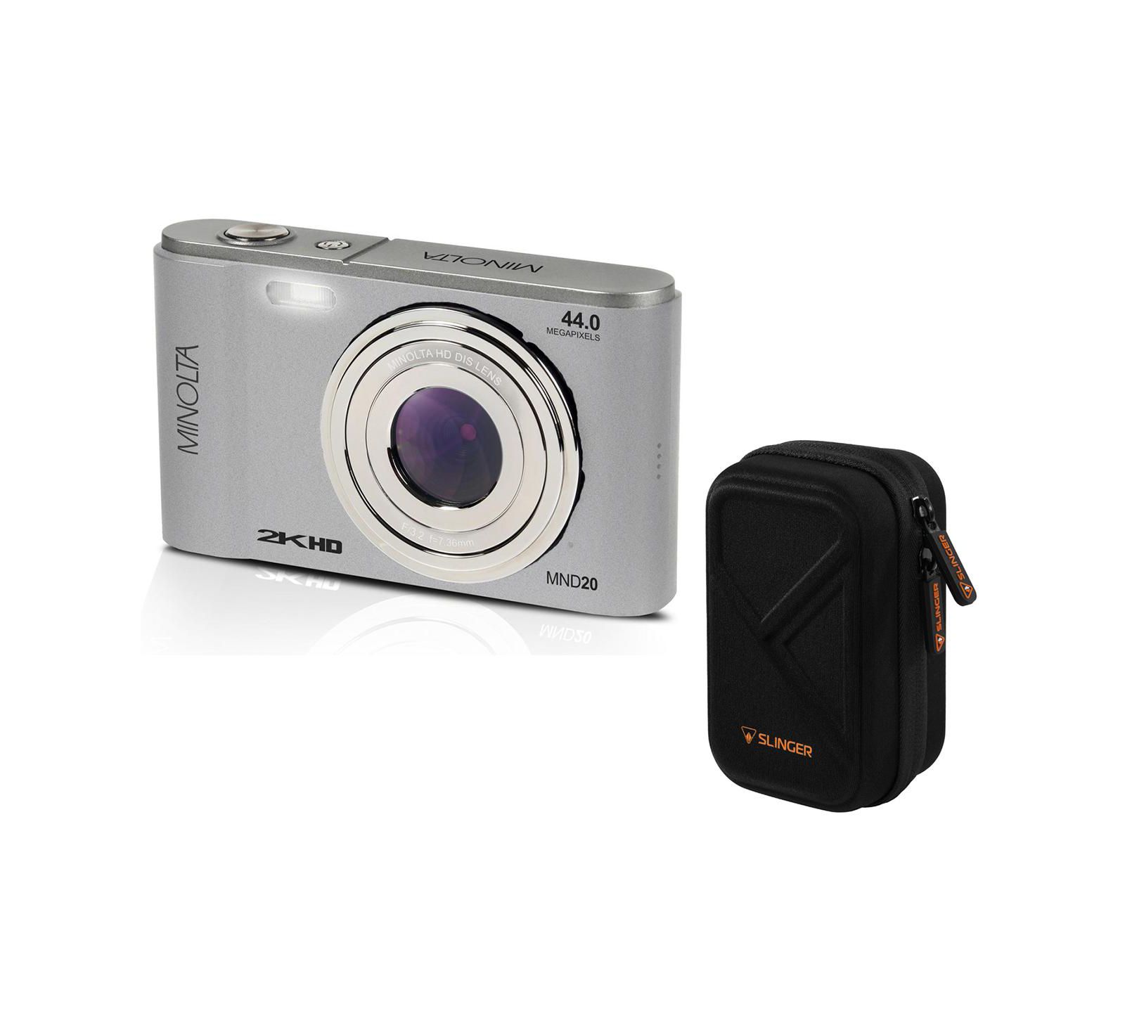 Minolta MND20 44 MP 2.7K Ultra HD Digital Camera With Slinger Camera case