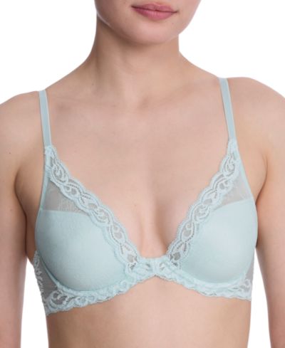 Natori Женский кружевной бюстгальтер Natori Feathers Lace Contour Underwire Plunge 730023
