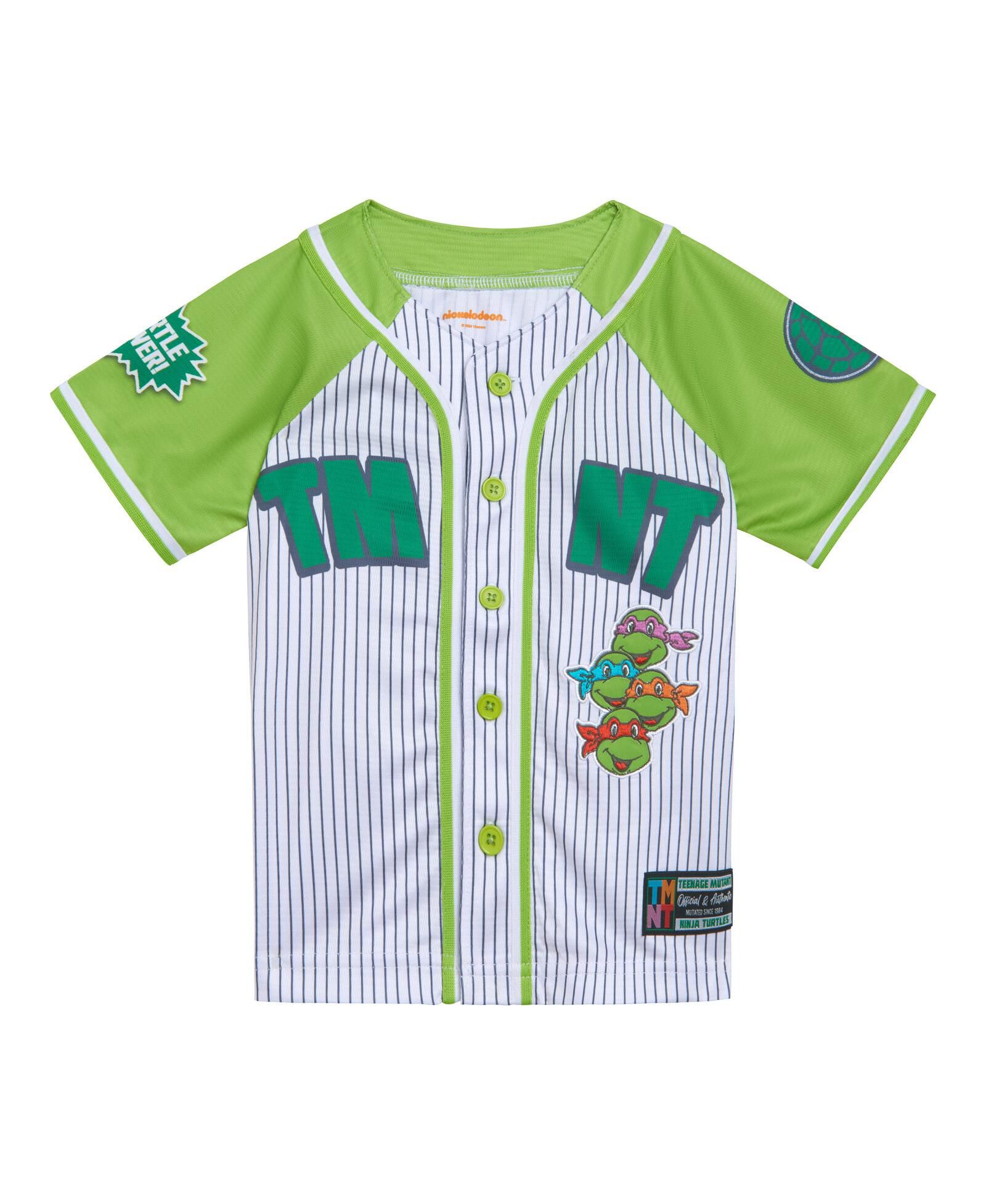Футболка-джерси Teenage Mutant Ninja Turtles Little Boys Mesh Baseball Button Down Dress Shirt