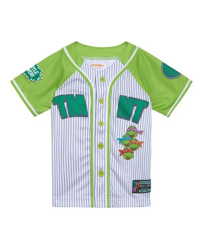 Teenage Mutant Ninja Turtles Little Boys Mesh Baseball Jersey Button Down Dress Shirt