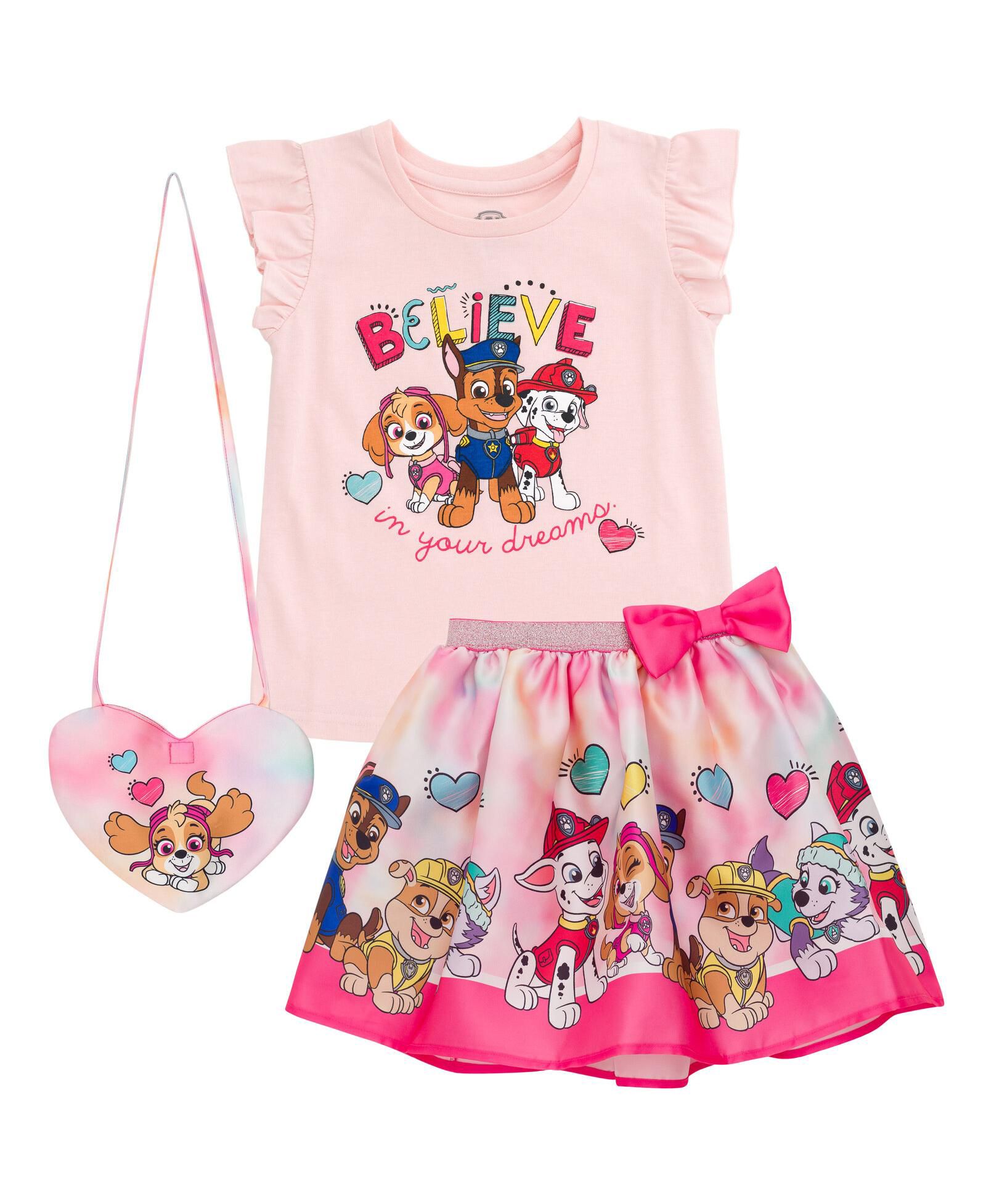 Детский комплект из топа, юбки и сумки Paw Patrol 3 Piece Outfit Set