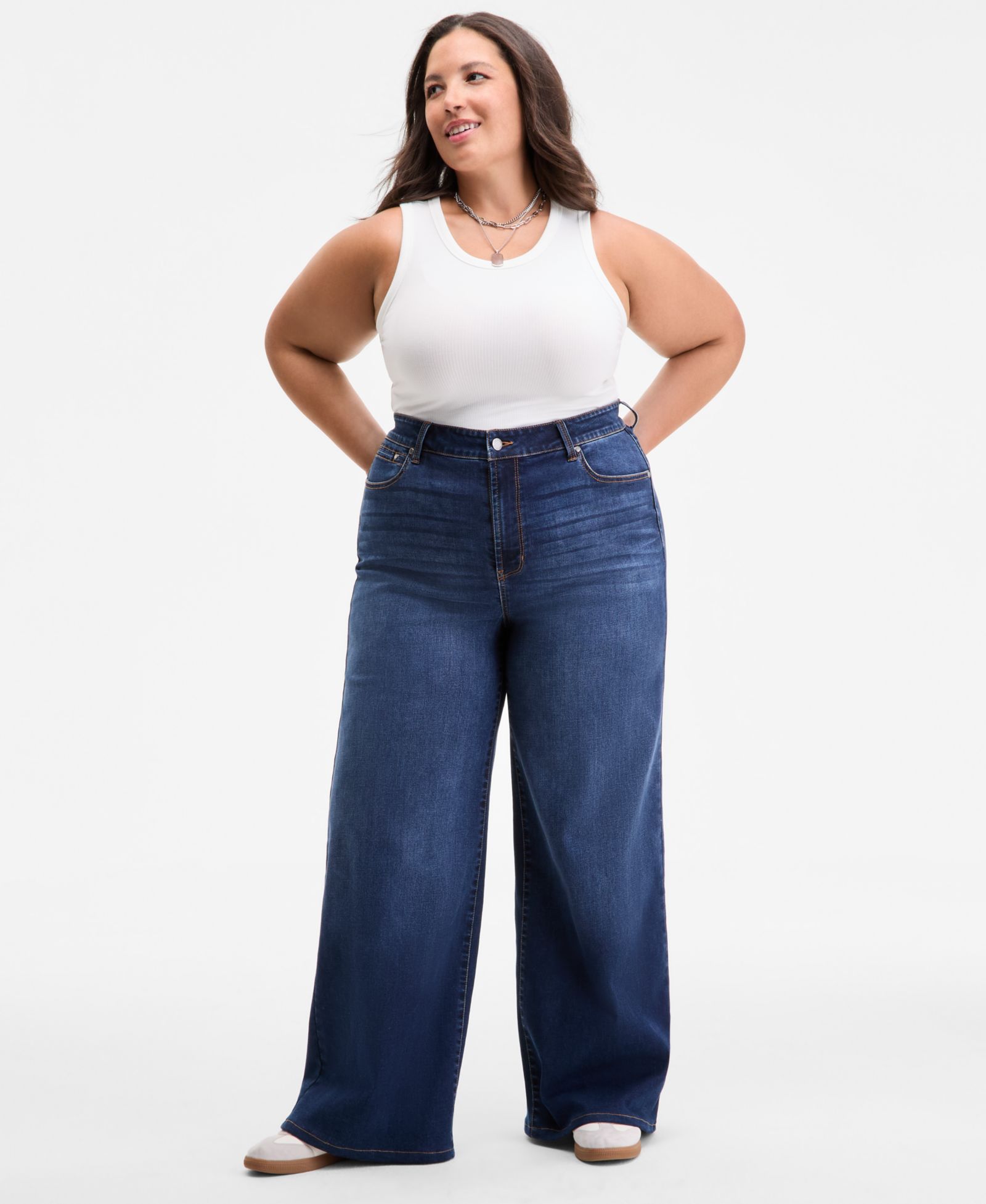 Джинсы On 34th Trendy Plus Size High-Rise Wide-Leg