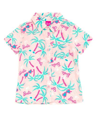 Barbie Toddler Girls Hawaiian Button Down Dress Shirt