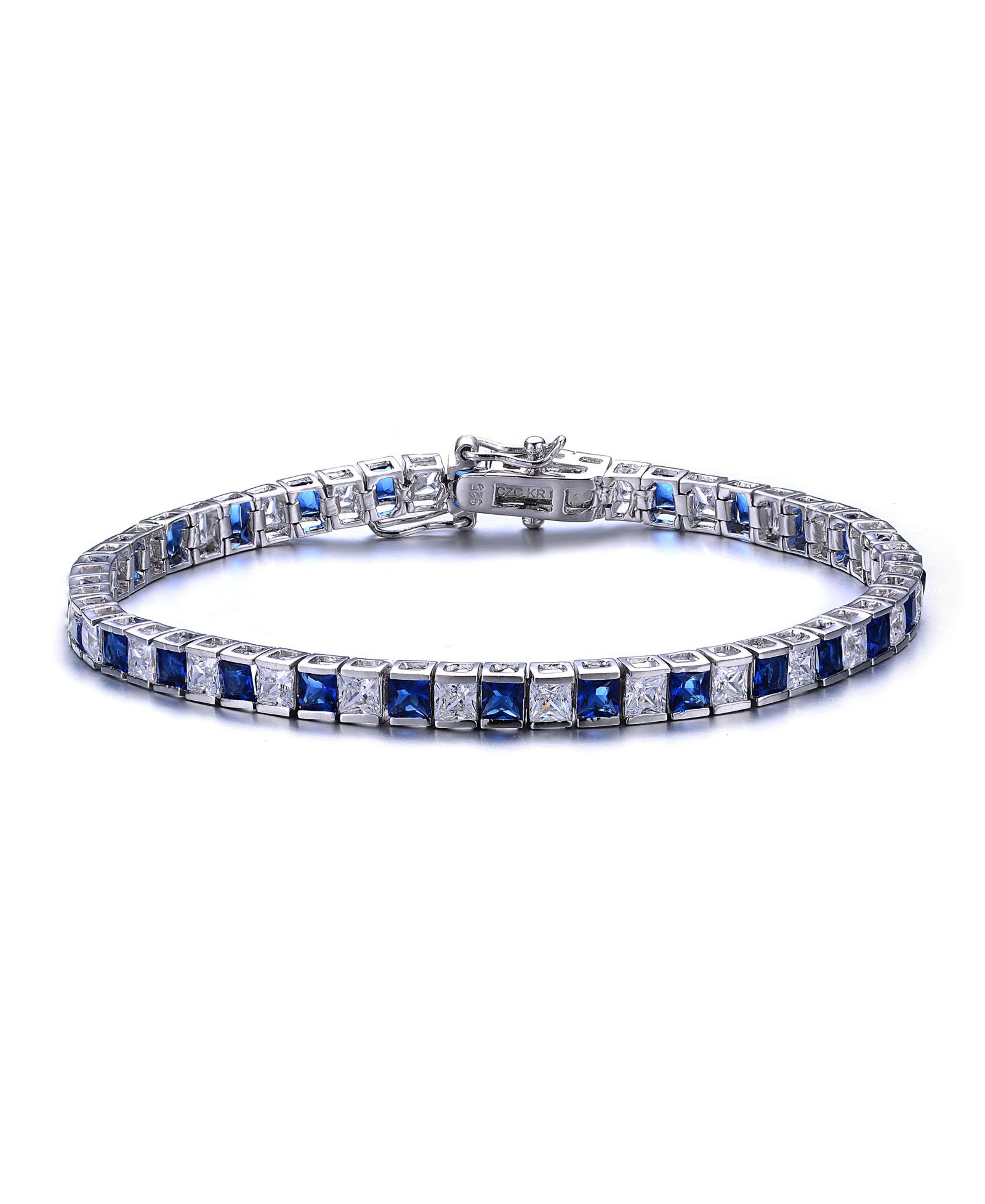 Rachel Glauber Modern Plated Alternating CZ Tennis Bracelet