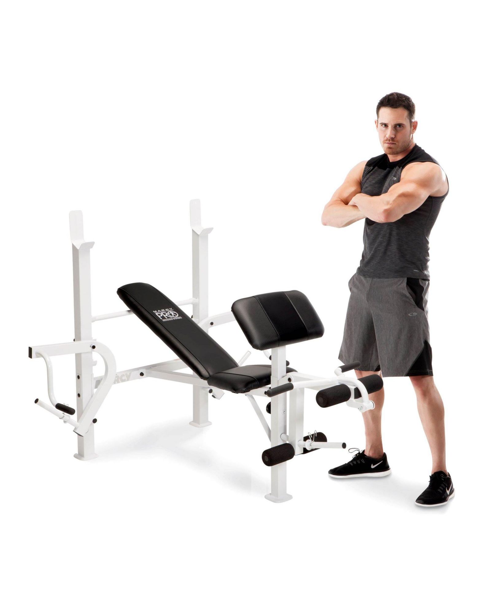 Marcy Diamond Elite Classic Multipurpose Workout Lifting Weight Bench for Home and Gym Strength Training