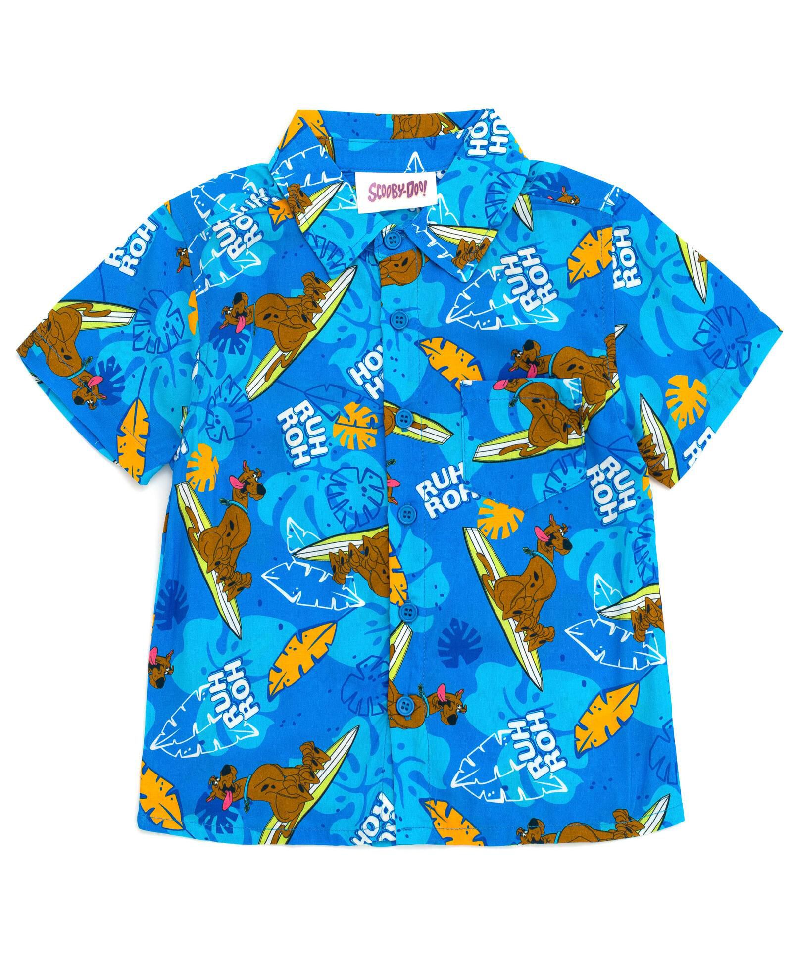 Рубашка Scooby-Doo Scooby Doo Hawaiian Button Down Dress Shirt