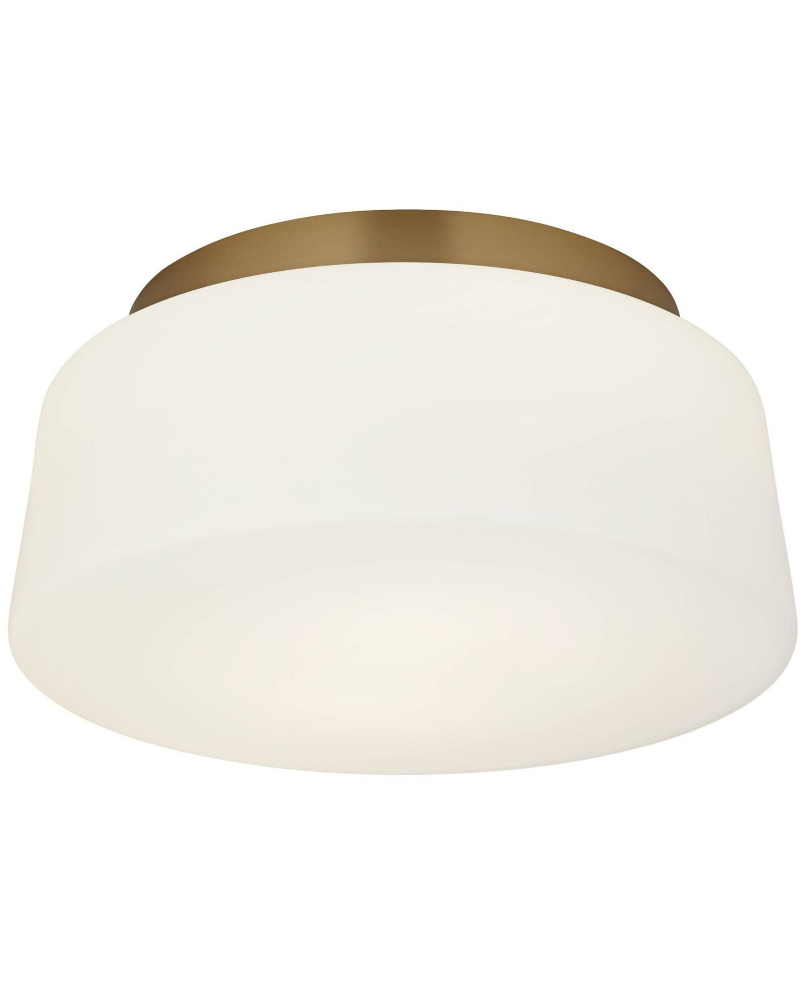 Possini Euro Design Buckley современный потолочный светильник, 13", латунный финиш, белое стекло