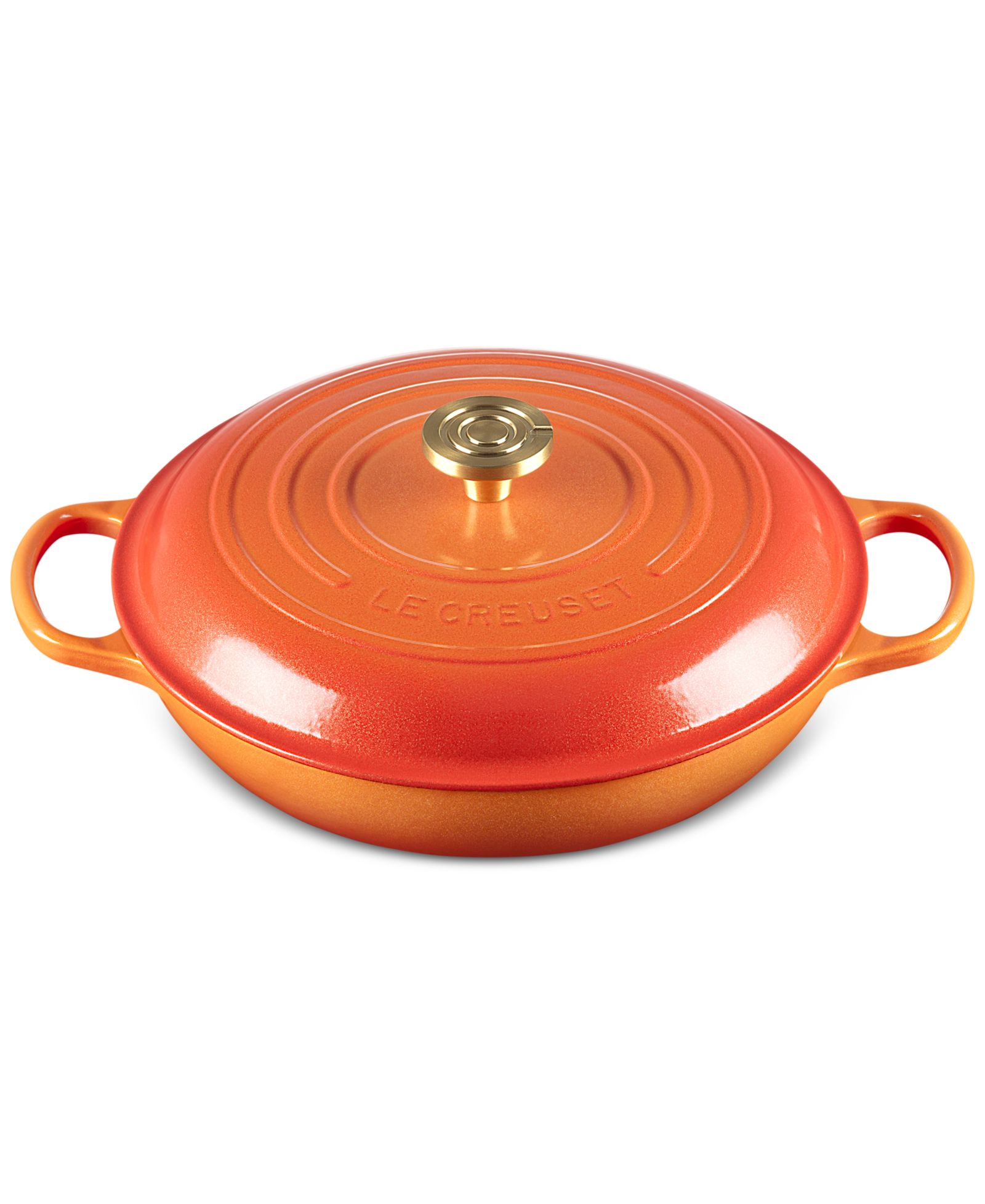 Круглая сковорода Le Creuset Signature 3.5-Qt. Flamme Dorée с ручкой Crucible - 100th Anniversary Edition