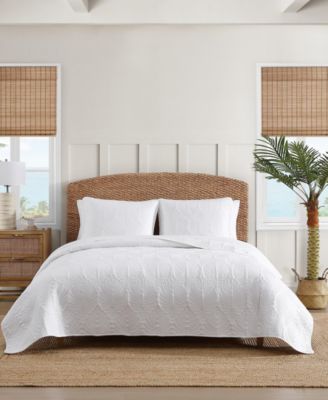 Tommy Bahama Line Palm Cotton Reversible 3-Pc. Quilt Set, Full/Queen