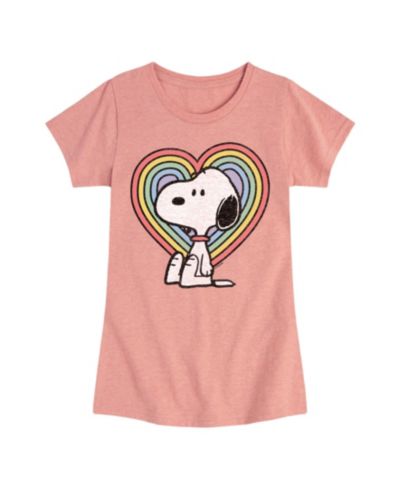 Peanuts Snoopy Rainbow Heart футболка с коротким рукавом, детская