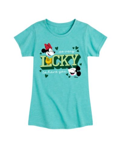 Disney Детская футболка с принтом Minnie Mickey на День Святого Патрика