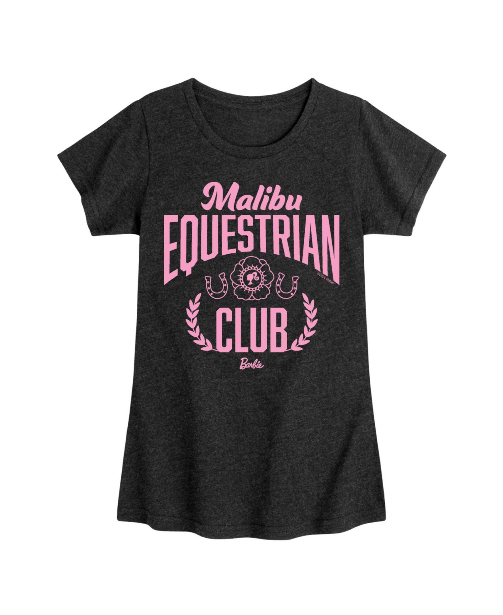 Barbie Big Girls Malibu Equestrian Club Graphic Short Sleeve T-Shirt