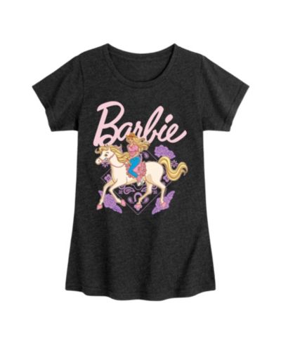 Детская футболка Barbie с принтом лошади