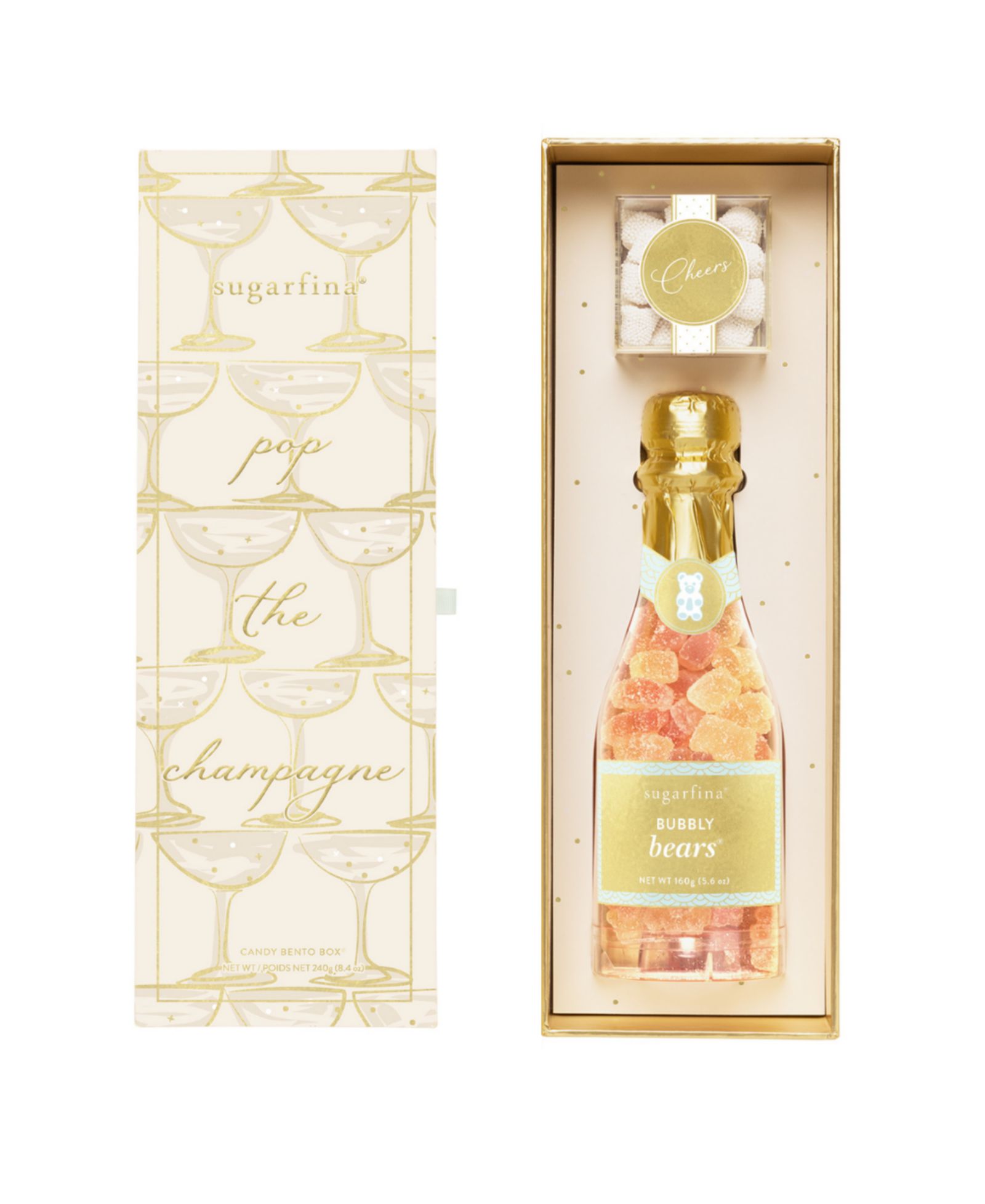 Sugarfina Pop The Champagne Bottle & Cube Gift Box, 2 Pieces
