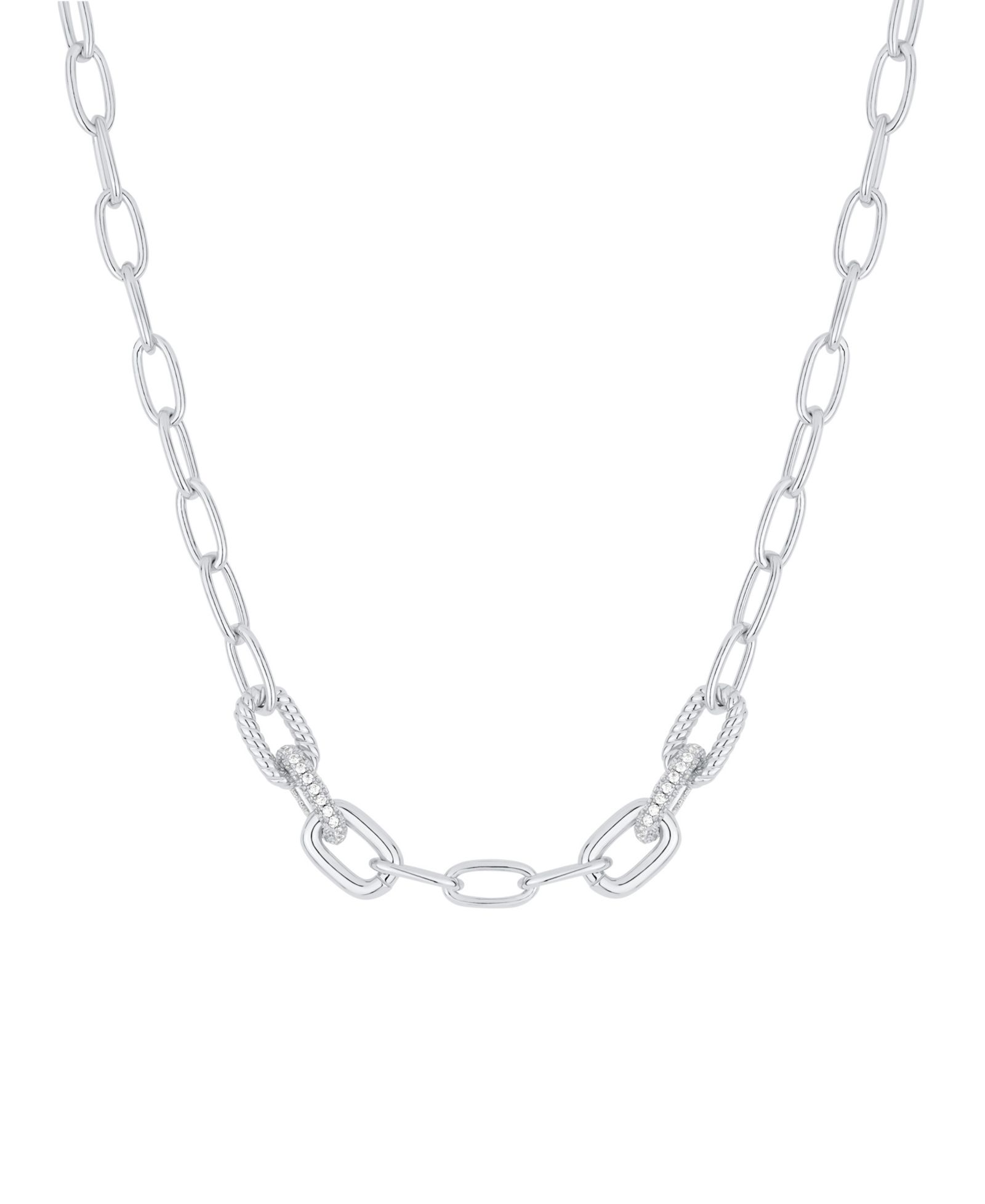 And Now This Cubic Zirconia Link Chain Necklace