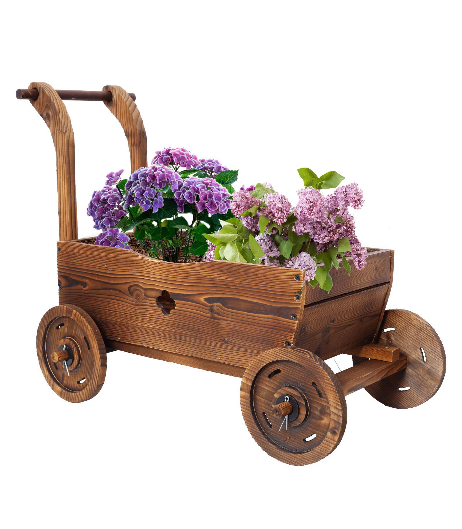 Деревянный ящик-клумба Streamdale Furniture с колесами, дренажным отверстием и ручкой