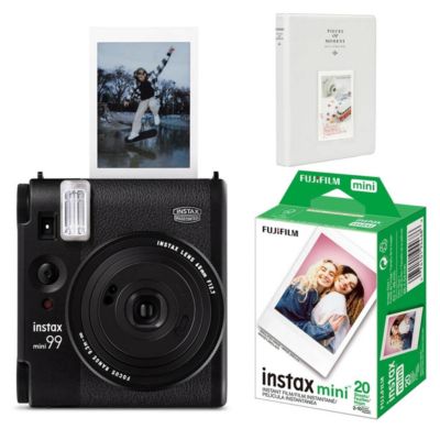 Fujifilm Instax Mini 99 Instant Film Camera, Matte Bundle with Instant Daylight Film Pack, 20 Exposures + Slinger Photo Album